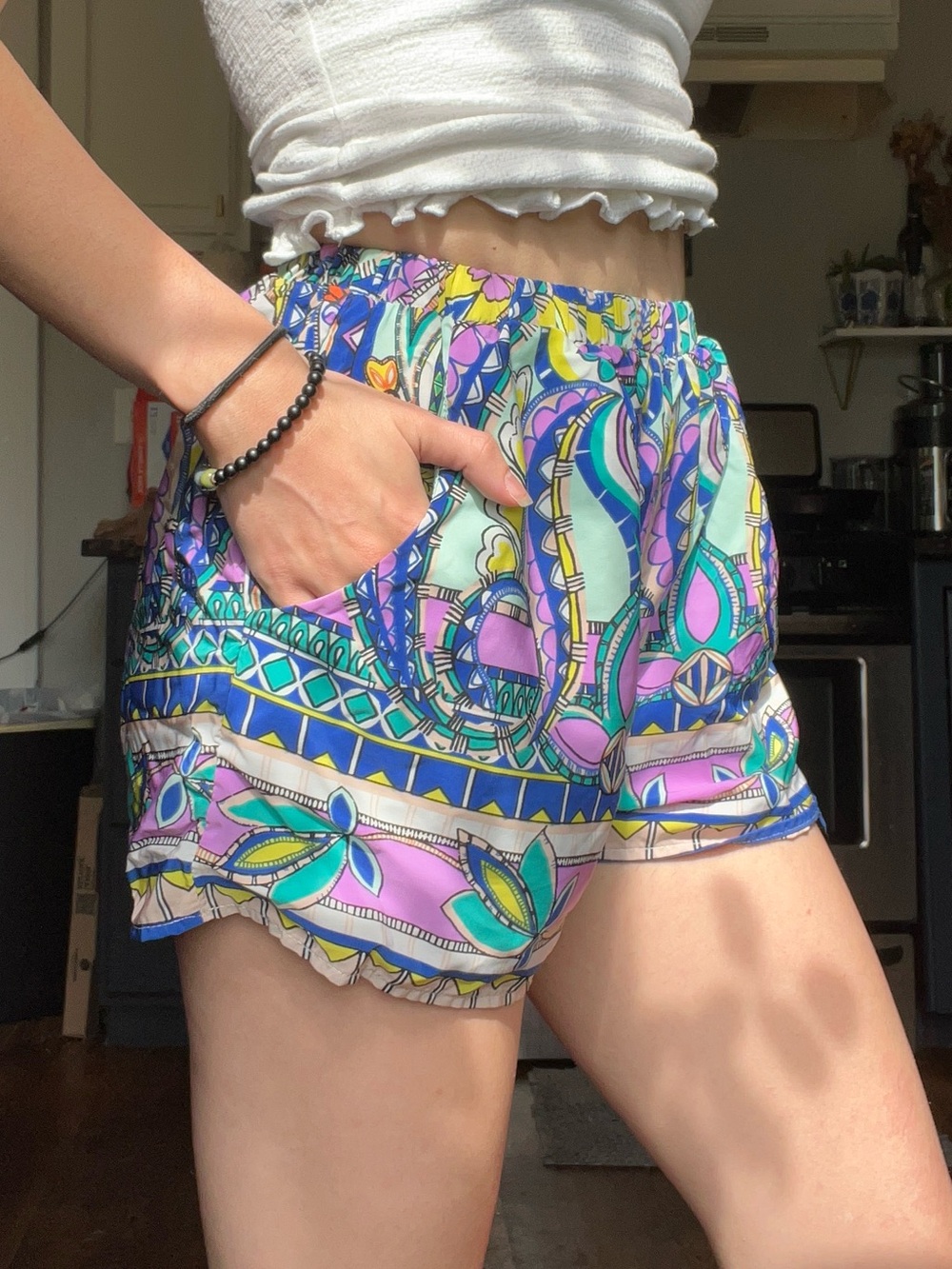 Colorful Elastic-Waist Women’s Shorts